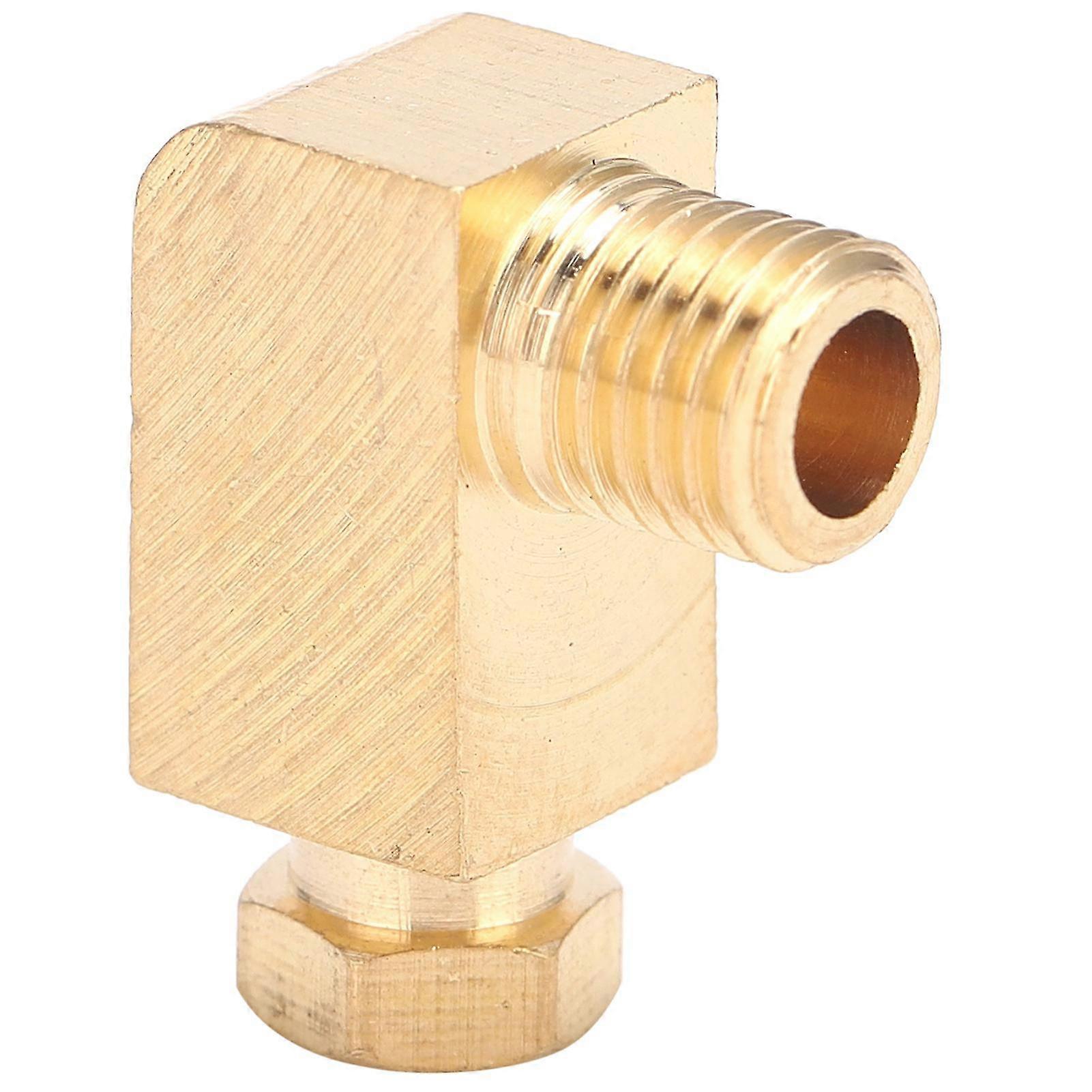 M8 x 1 Brass 90 Degree Elbow Compression Tube Pipe Fitting Connector Adapter for Oil Lubrication System - PL408 4mm 0.16in