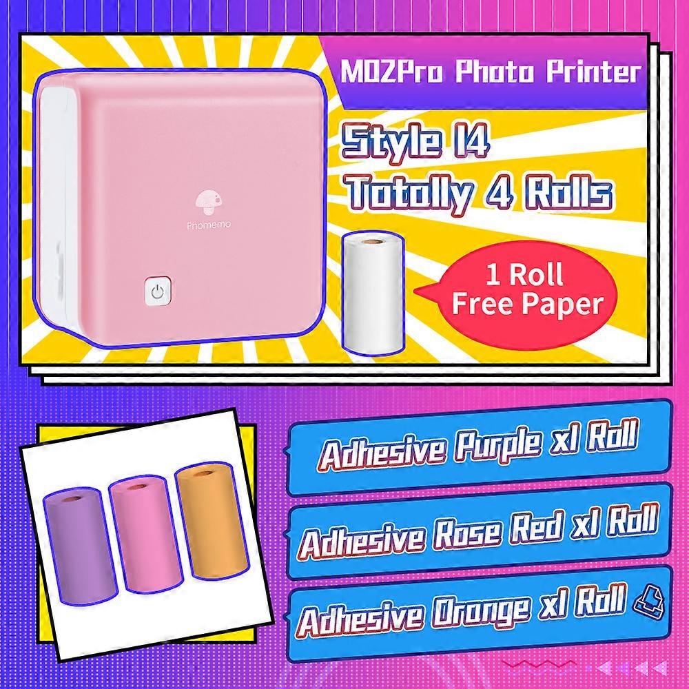 M02Pro Mini Pocket Printer 300dpi Thermal Mobile Printer Compatible with iOS & Android for Plan Journal,Organization