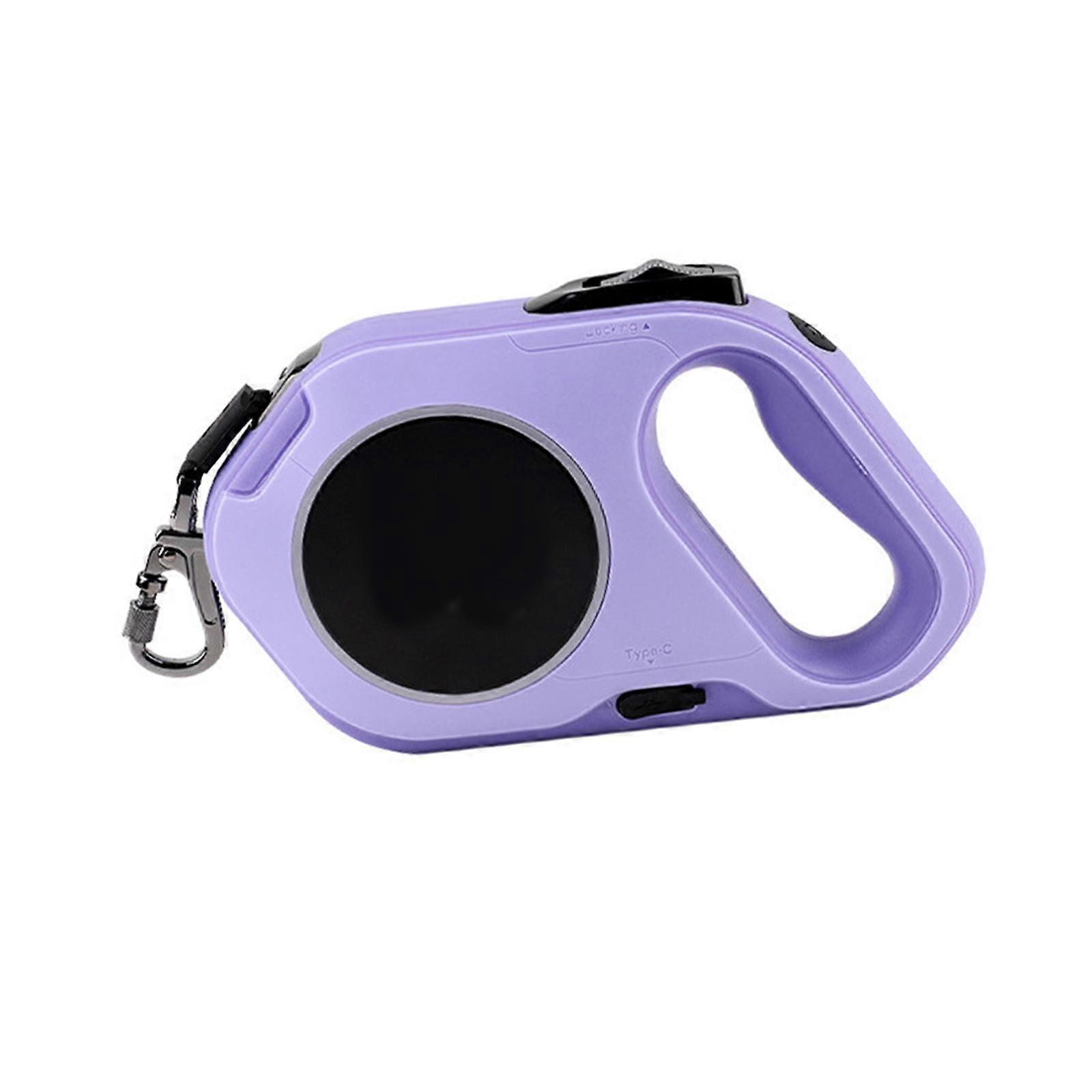 Lesa retractabila pentru caini de companie cu lumina LED LED Lese pentru animale de companie pentru drumeții în curtea din spate violet