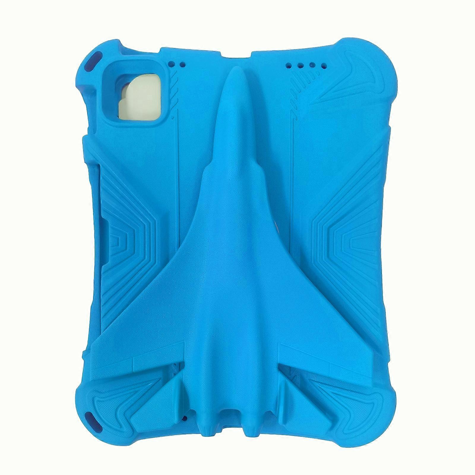 Tablet Case For iPad Air 11 2024 360 Rotation Aircraft Holder EVA Shockproof Tablet Case(Blue)