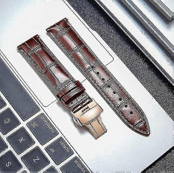 Cinturini in pelle Cinturino in alligatore di ricambio per uomini donne con fibbia a farfalla argento