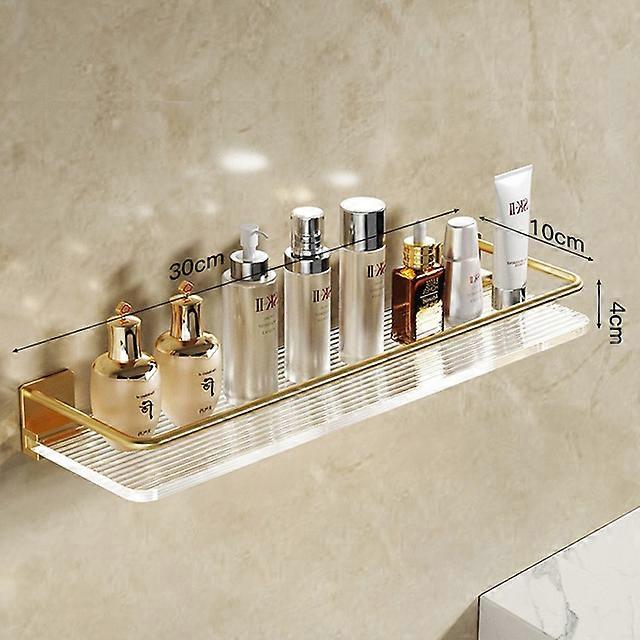 Bathroom Accessory Floating Shelves Gold, Wall Mounted Storage with Towel Bar for Kitchen, Bedroom Wall Shelf Set with Towel Rack