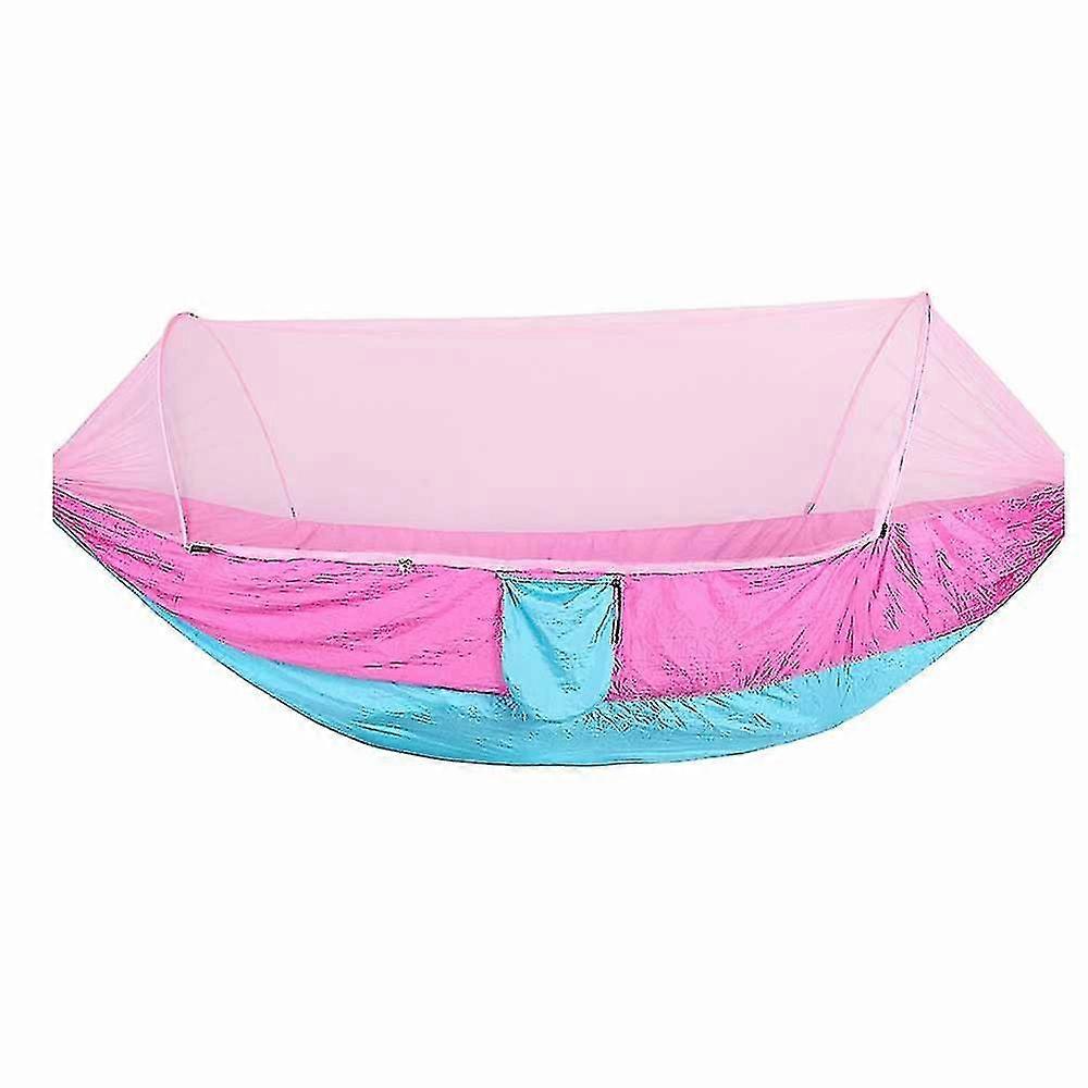 Camping hammock with mosquito net, outdoor travel swing sleeping hammock suitable for hiking backpac