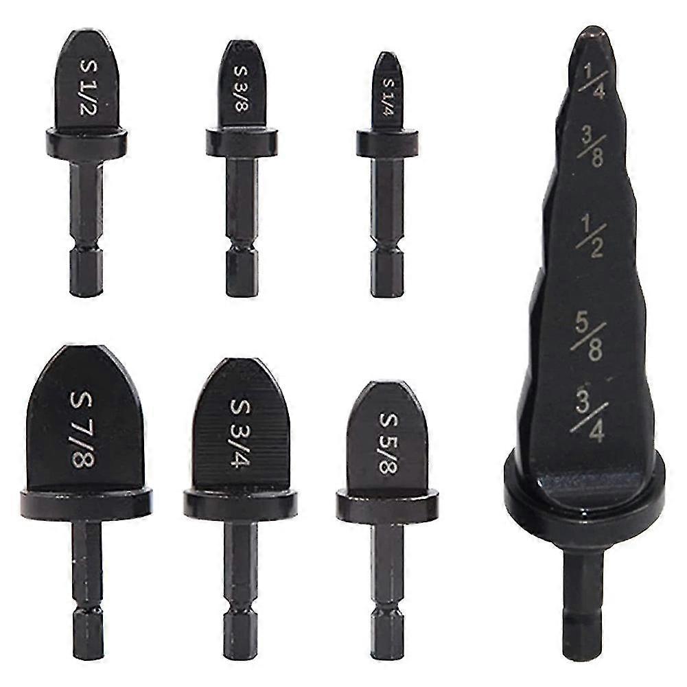 7pcs Swaging Tool Drill Bit,6pcs Drill Bit +5in1 Copper Pipe Expander