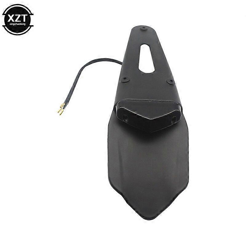 Universal Motorcycle Rear Fender License Plate Bracket Holder with 12V LED Taillight Brake Lamp for Enduro Motocross Dirt BikeMotor Vehicle Frame & Bo