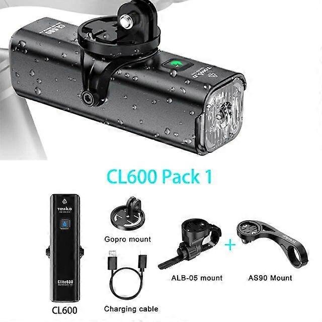 TOWILD CL600 600LM pyörävalo etuvalaisin USB ladattava LED 18650 2000mAh polkupyörän valo vedenpitävät ajovalot pyörän lisävarusteet