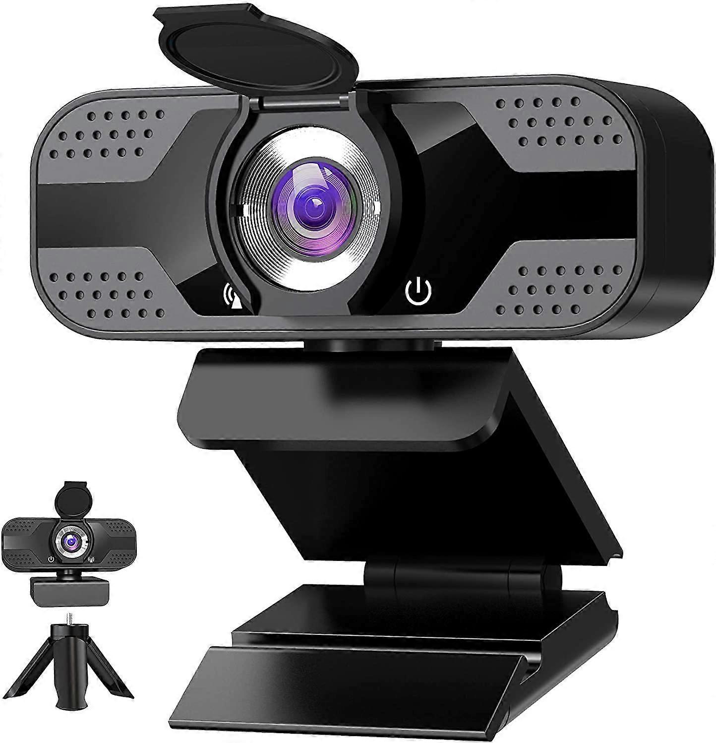 Webcam With Microphone For Desktop, 1080P HD USB Computer Cameras With Privacy Cover&Webcam Tripodfor PC Zoom Video/Gaming/Skype