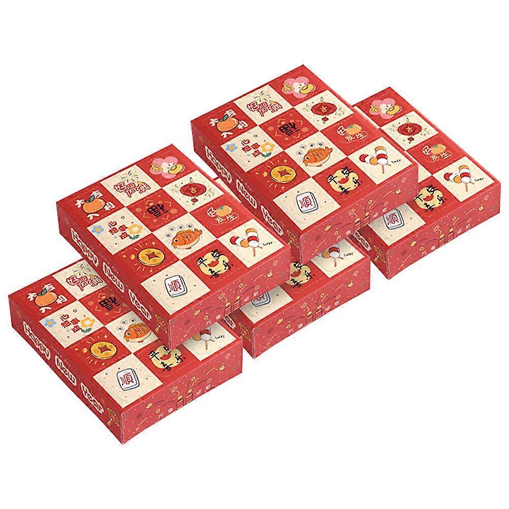 5Pcs Raffle DIY Box Paper Lottery Box Raffle Accessory New Year Party Lottery Box Empty Raffle Case Box
