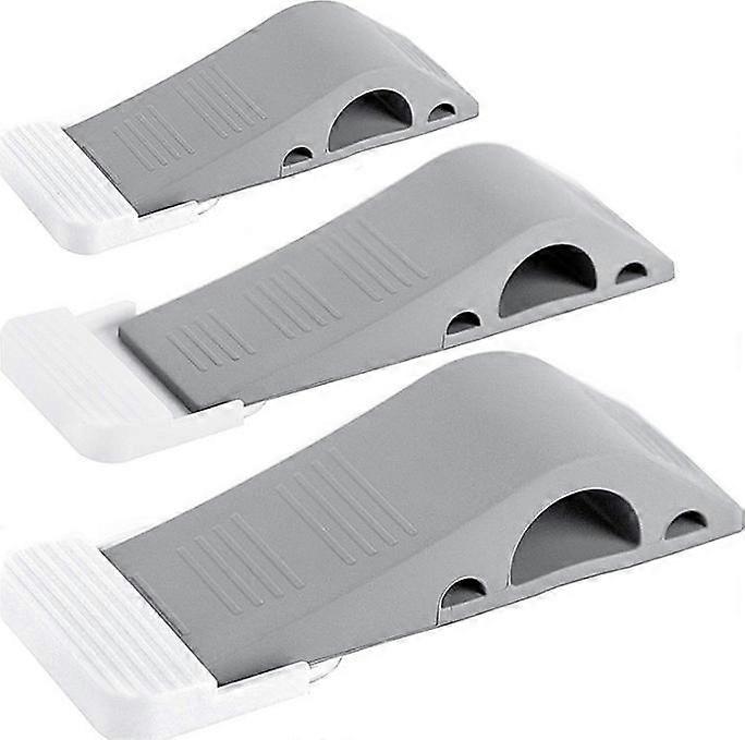 3pcs Rubber Security Wedge for Bottom of Door on Carpet,Heavy Duty Door Stop