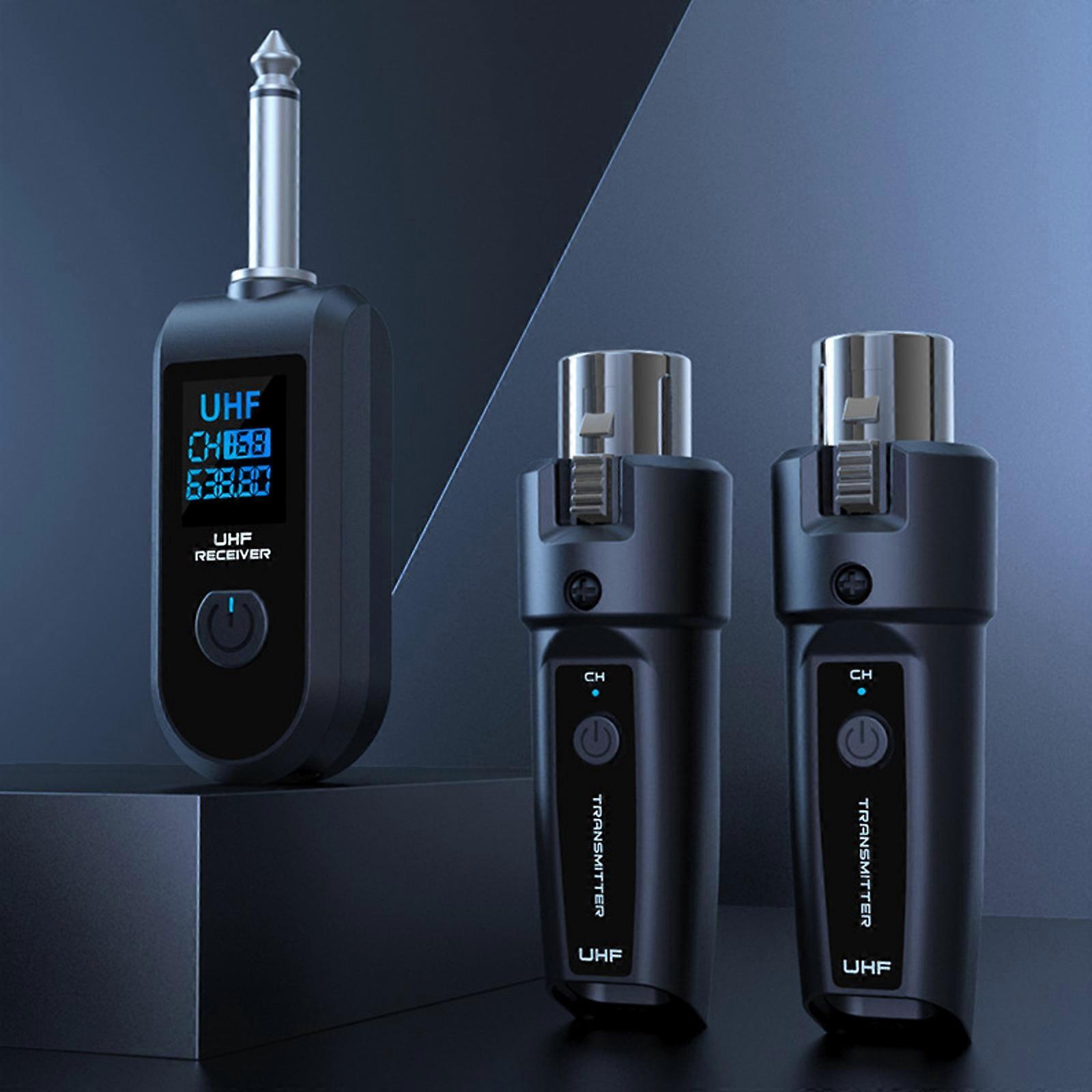 UHF Wireless Microphone Converter XLR Transmitter Receiver Microphone System jy