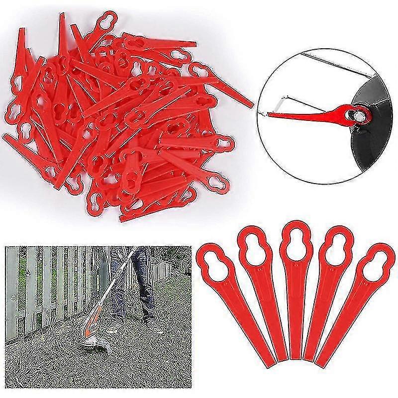 80 Pcs Plastic Grass Trimmer Blade Replacement Blades Lawn Mower Blades For Einhell Lawn Mower
