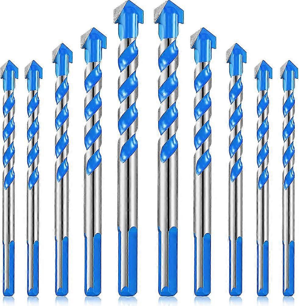 10 Pieces Triangular Drill Bit Set Multifunctional Triangular Handle