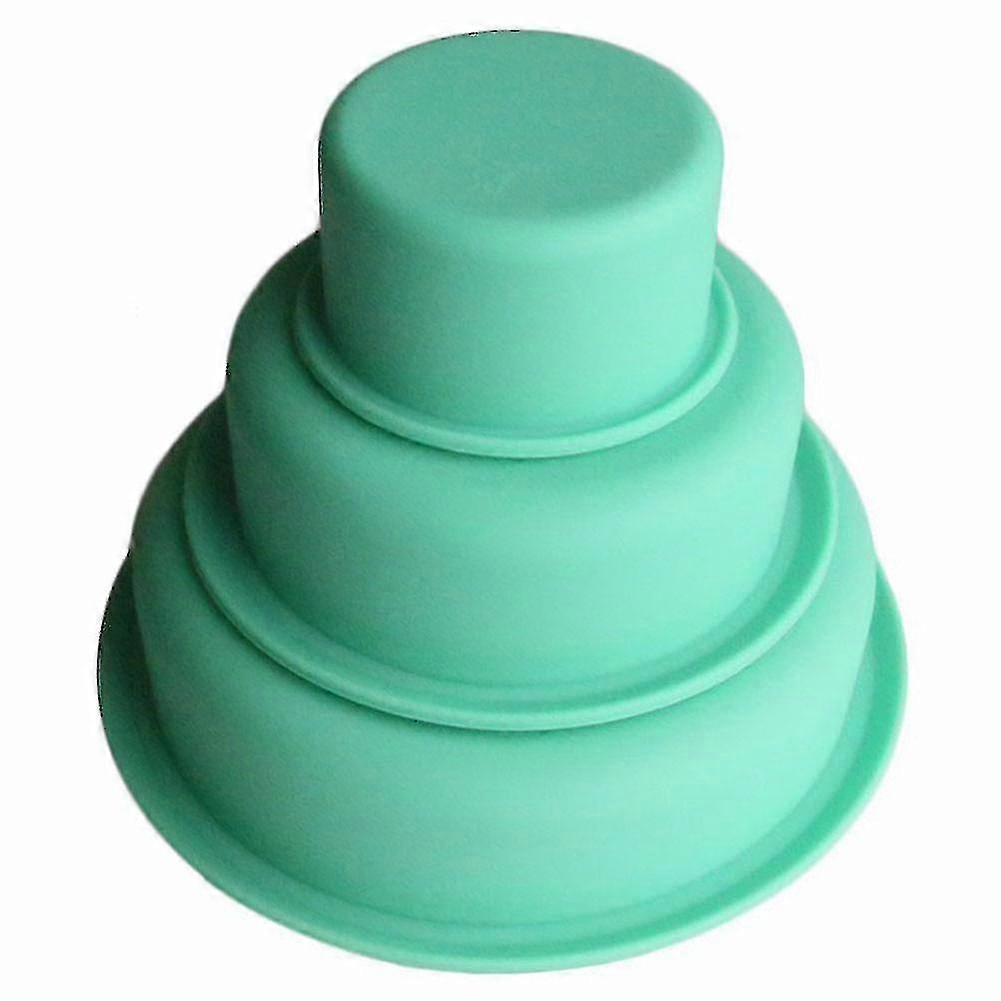3 Tier Silicone Round Shape Pan Cake Mold Silicone Cake Baking Mold Baking Tools