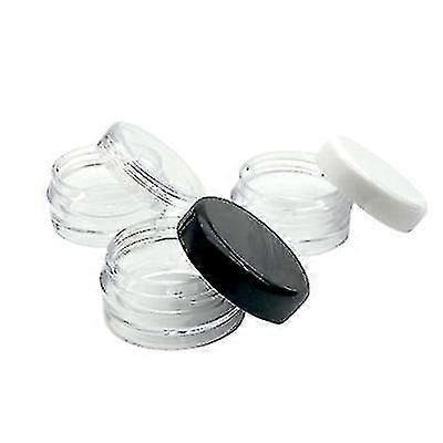 100pcs 2g/3g/5g/10g/15g/20g Empty Plastic Cosmetic Makeup Jar Pots Transparent Sample Bottles Eyeshadow Cream Lip Balm Container