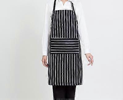 Blue and white striped apron used by professional butchers in school pubs.