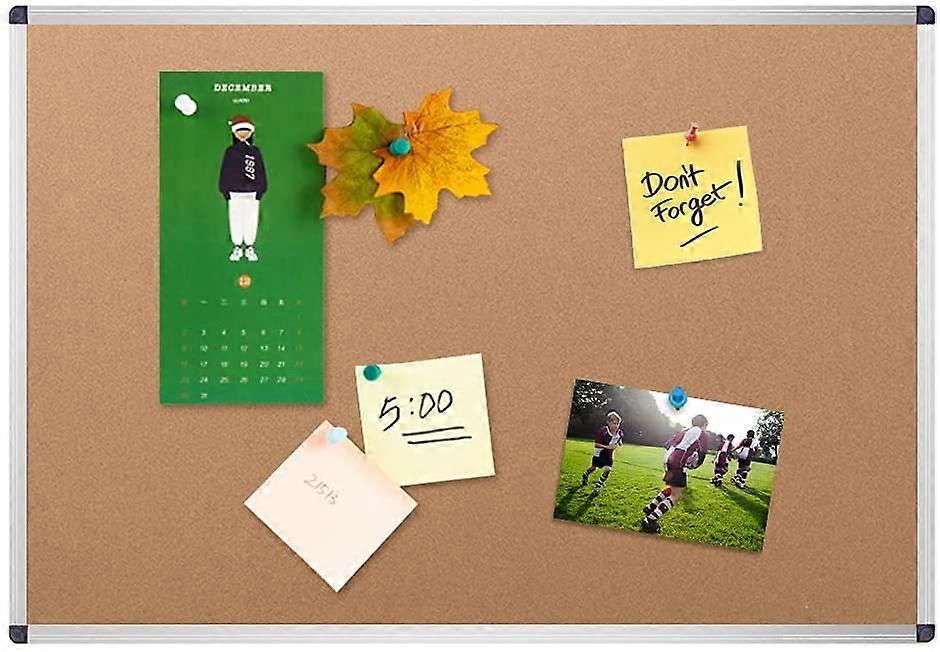 36 x 24インチVIZ-PROコルク掲示板、48 x 36インチ、シルバーアルミニウムフレーム