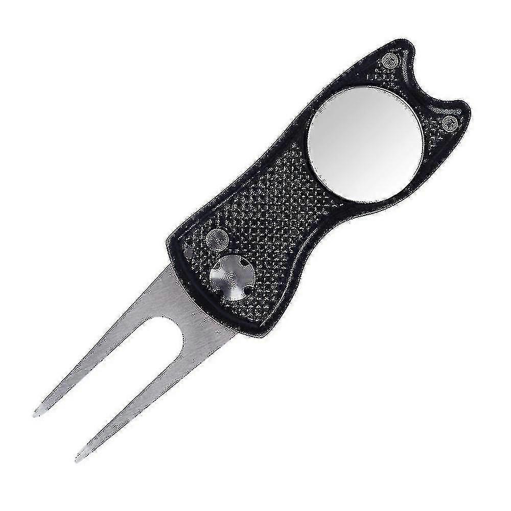 Foldable Golf Divot Repair Tool With Golf Ball Marker