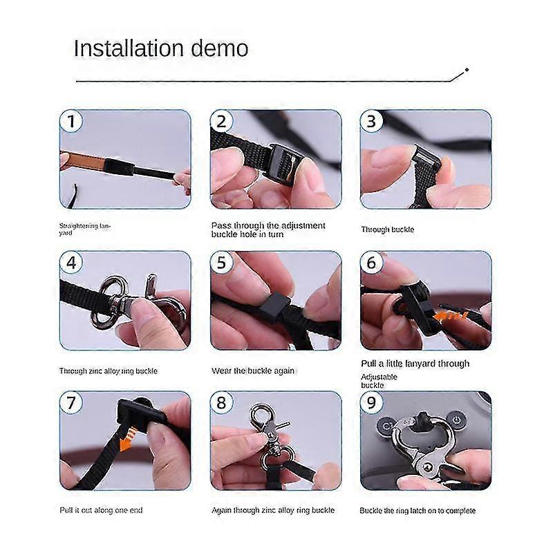 Lanyard With Fixed Clip For Fpv Combo Avata Remote Controller Neckstrap Drone Accessory,black