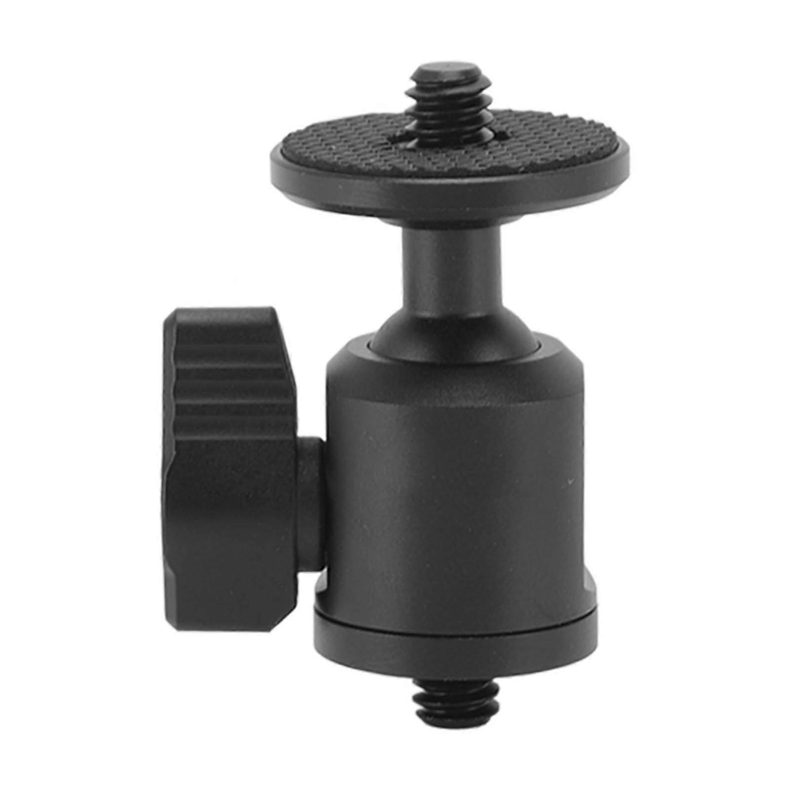 Ball Head Mount 1/4in Camera Hot Shoe Mount with Additional 1/4in Screw for Camera Camcorder Smartphone Video Light Mic