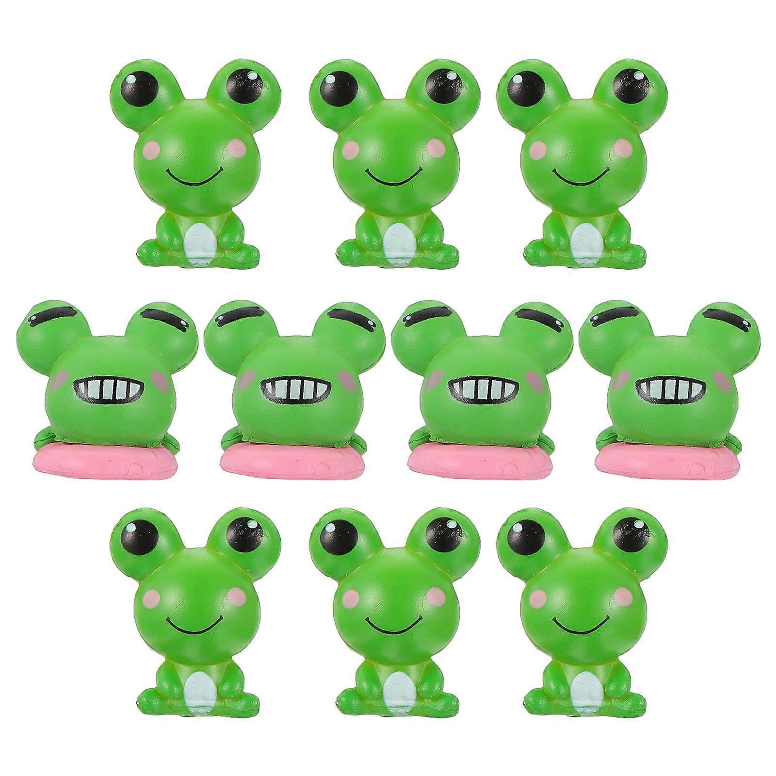 10pcs Miniature Frogs Bonsai Ornaments Micro Landscape Crafts Assorted Styles