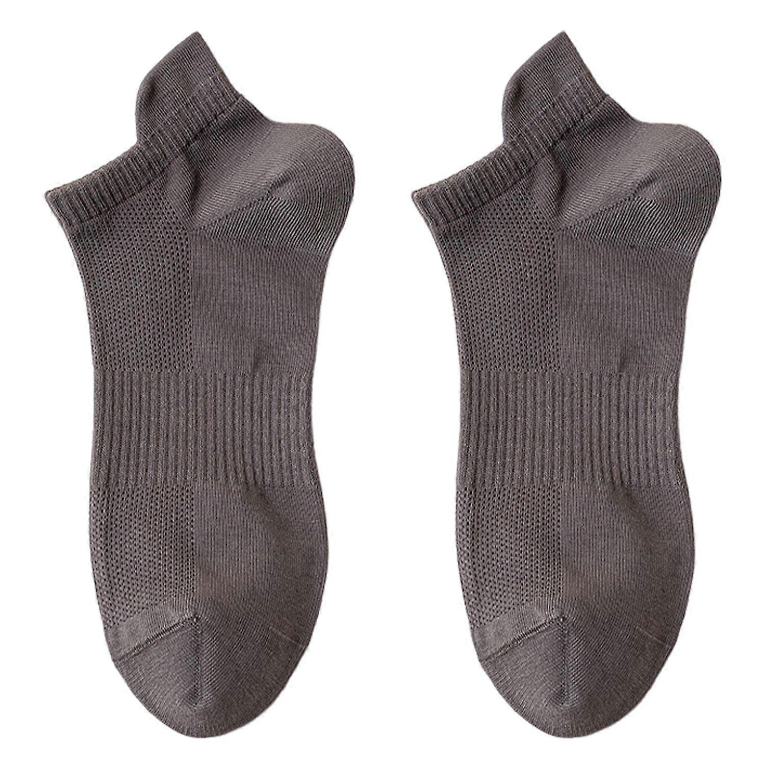 1 Pair Men Boat Socks Low-cut Shallow Cotton Solid Color High Elasticity Anti-slip Soft