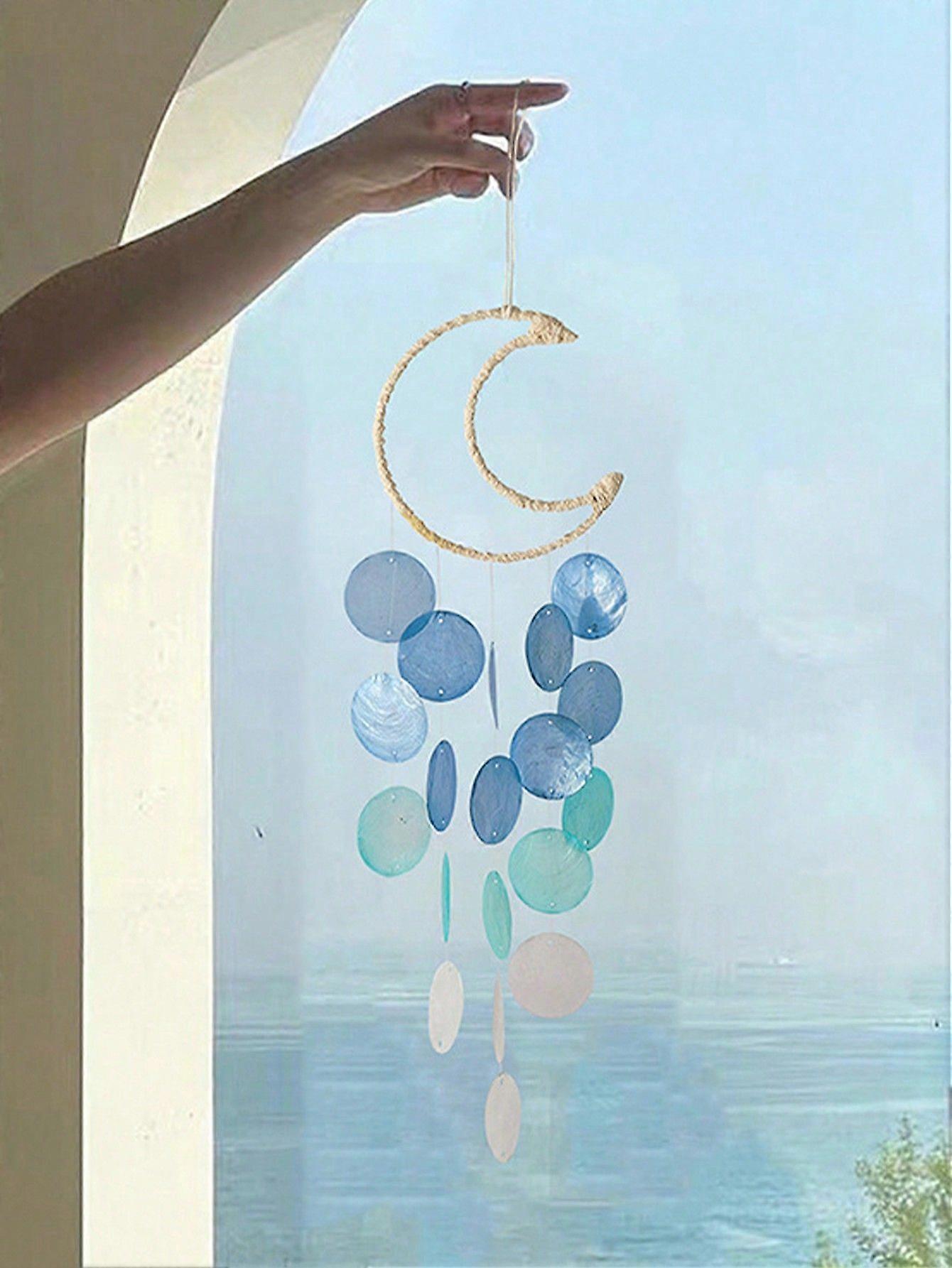 Moon Shell Wind Chime Dream Catching Net Wind Chime Room Parveke Seinäkoriste Riipus Ilma Riippuva koriste