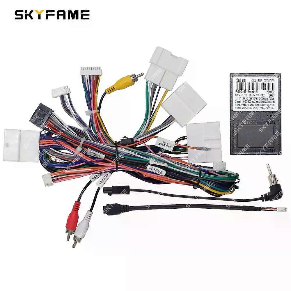 Applies to Car 16pin Wiring Harness Adapter Canbus Box Decoder Android Radio Power Cable For Renault Megane 4 G-RZ-Renalt61