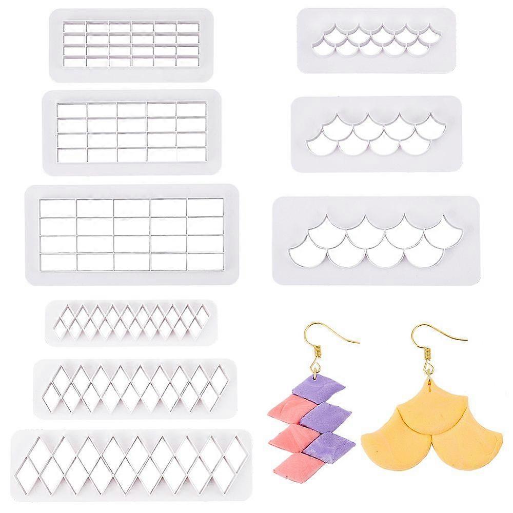 3 Sets 3 Style Fondant Cake Stencils Plastic Molds Mixed Shapes 134~200x40~90x10mm Inner Diameter: 108~194x28~51.5mm 3pcs/set 1 set/style