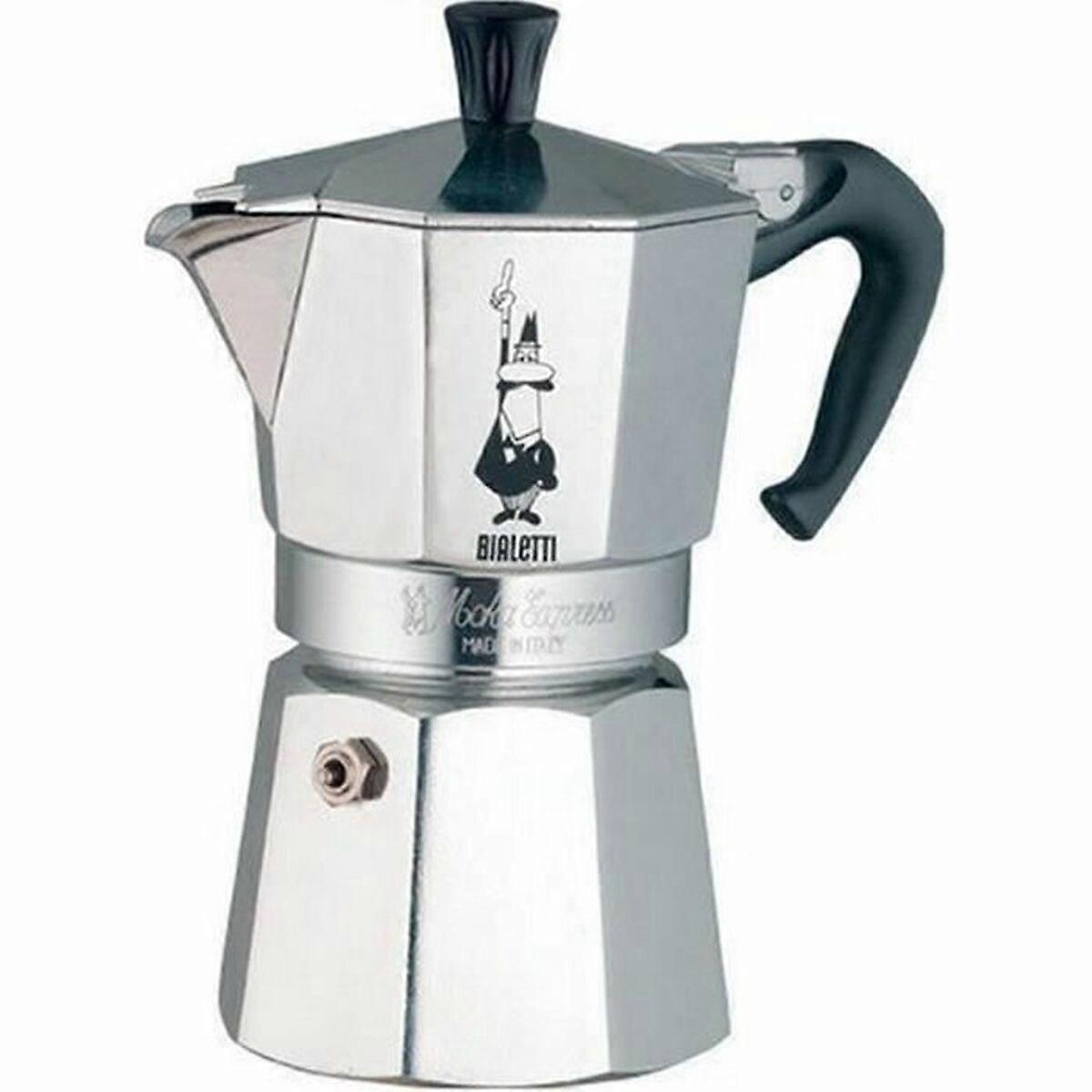 Cafetera Italiana Bialetti Moka Express Aluminio Plata