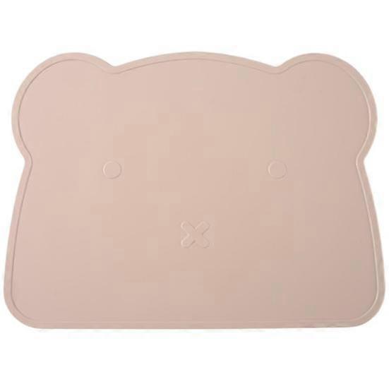 Thick Placemat Cute Bear Shape Silicone Placemat Heat Insulation Anti-Slip Easy to Clean Table Mat for Home