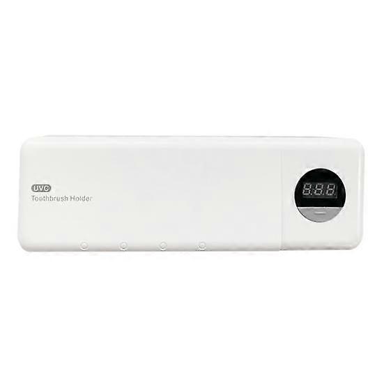 UV Toothbrush Sanitizer LCD Display 4 Slots USB Rechargeable Wall Mounted Toothbrush