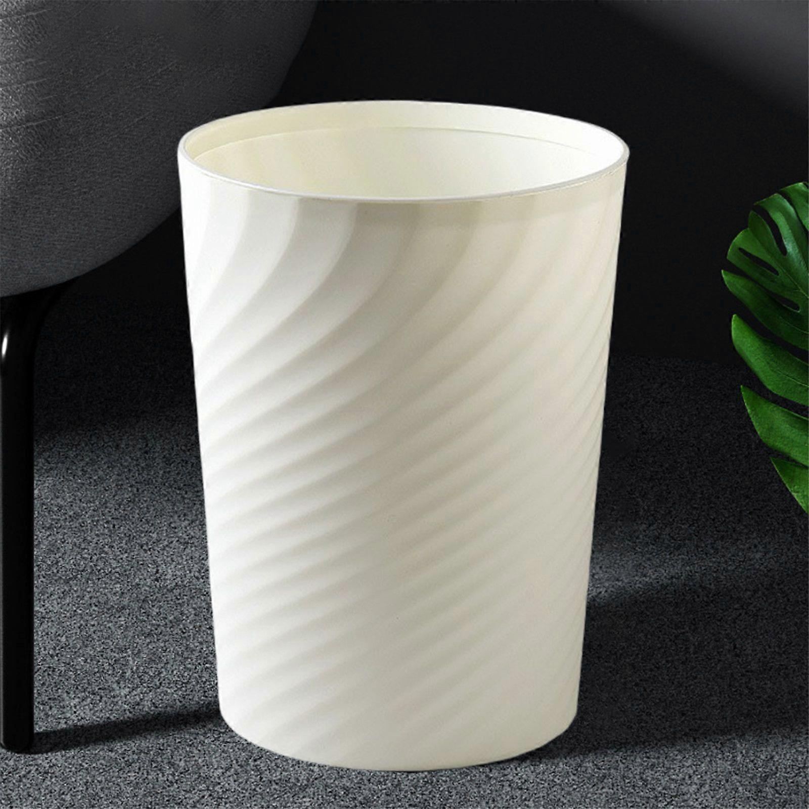 Scandinavian Threaded Trash Can Household Lidless Room Basket With Pressure Ring