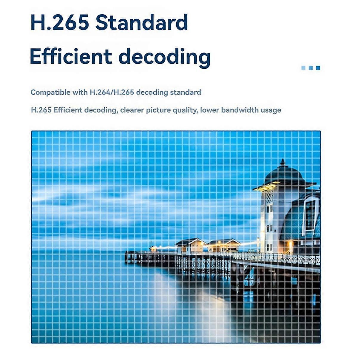 HD Video Decoder 1080P@30FPS, Supports 265/264, Live Streaming for , , RTMP, UK Plug