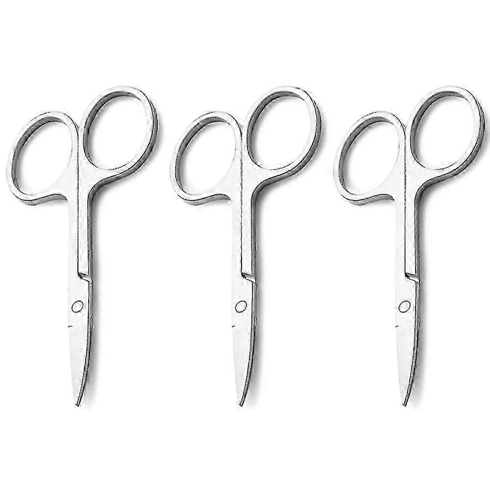 男性のための湾曲した丸みを帯びた顔の髪はさみ - 口ひげ、鼻毛&ひげトリミングはさみ、眉毛、まつげ、耳毛のための安全使用 - Pr