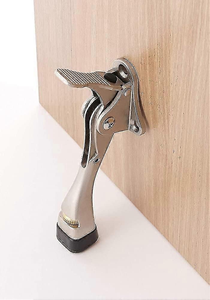 Door Stopper, 2 Packs Kickdown Door Stop With One Touch Adjustable Height