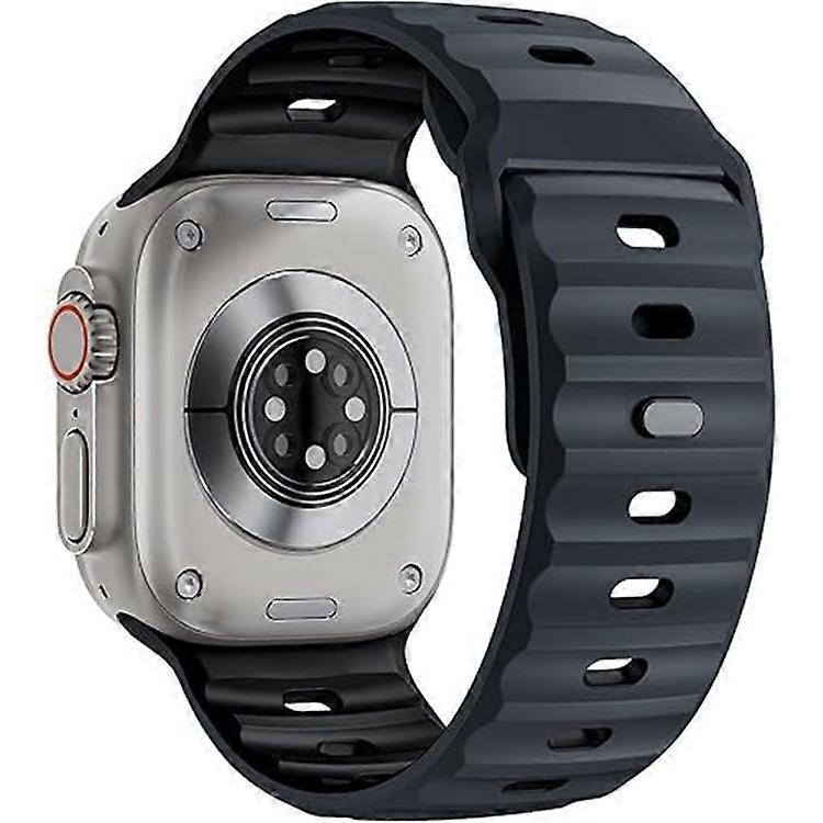 KALEBOL Mecha Silicone Strap Compatible For Apple Watch Series 10 Ultra 9 8 7 SE 6 5 4 3 2 1 46mm 49mm 45mm 44mm 42mm Dual Color W