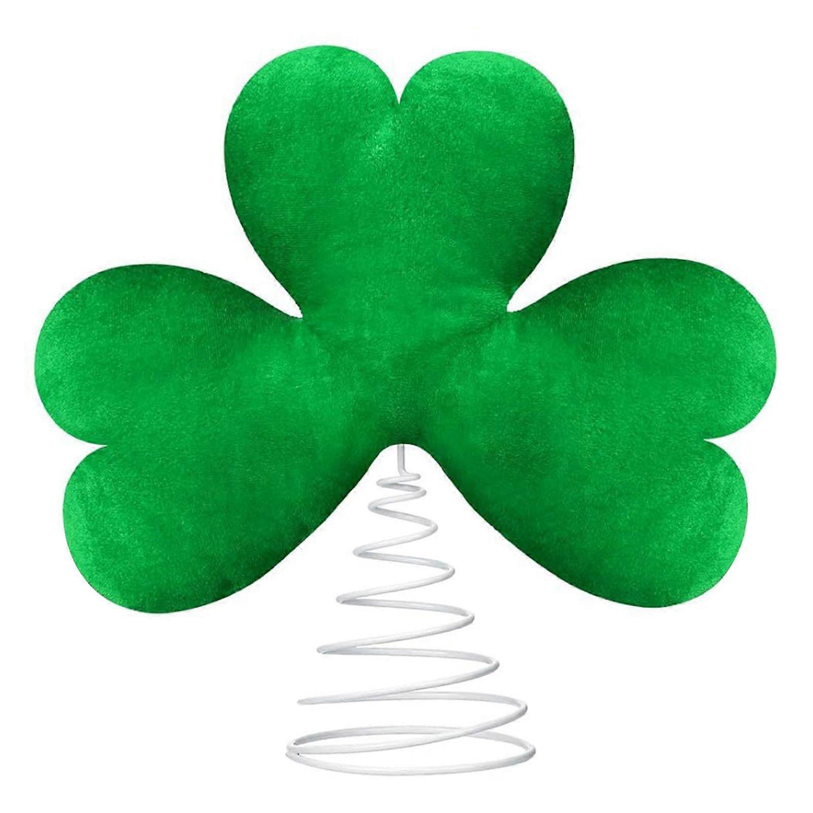 Saint-Patrick's Tree Topper Shamrocks Decoration Irish Luck Themed Tree Decoration for Home Party Favors