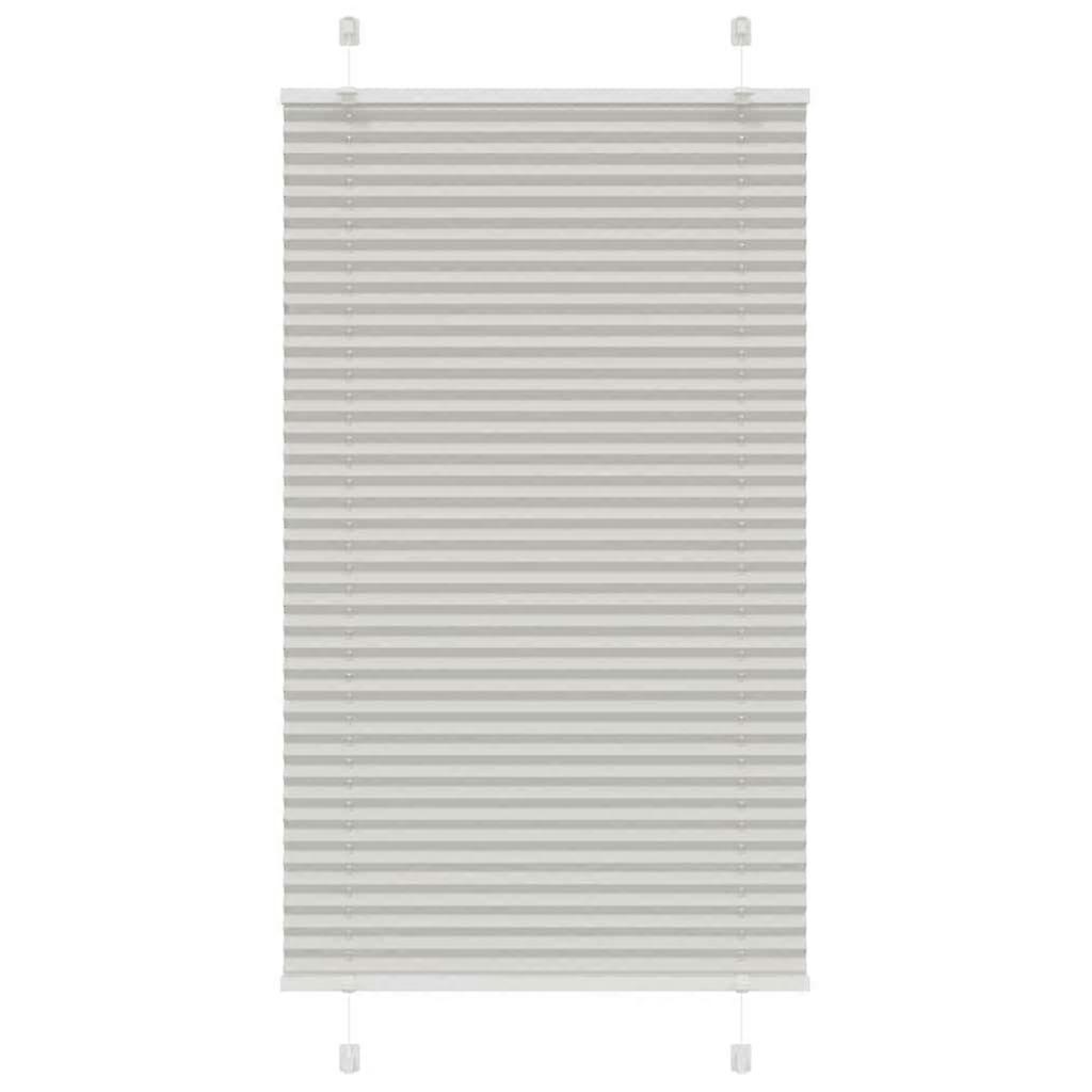 Plissee Hellgrau 75x100 cm Stoffbreite 74,4 cm Polyester