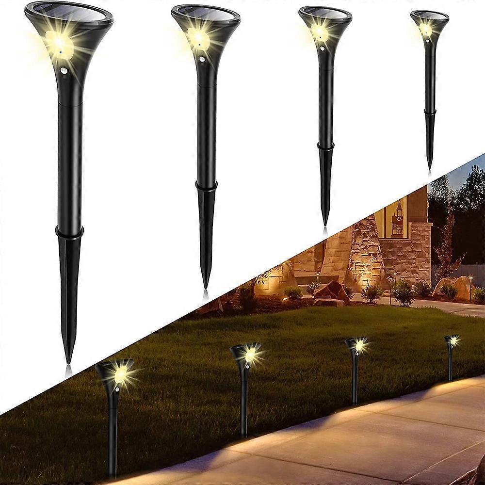 Solar-LED-Außenleuchte mit Bewegungssensor, 2 Modi IP65 Wasserdichtes Weglicht, automatisches Ein- und Ausschalten, geeignet für Garten, Terrasse, Pfad, Rasen