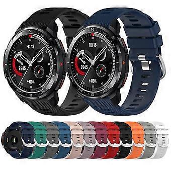 For Honor Watch GS Pro 22mm Solid Color Soft Silicone Watch Band