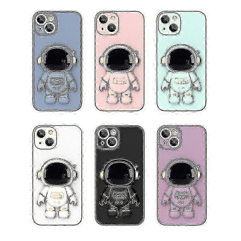 Astronaut Design Phone Case with Foldable Stand for iPhone 13 Pro Max 12 11 X/XS 7 8