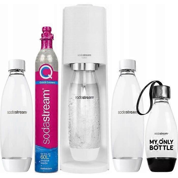 Soda Machine - Sodastream - Terra - White - 3 bottles - Quick Connect Cartridge - 60L carbonation