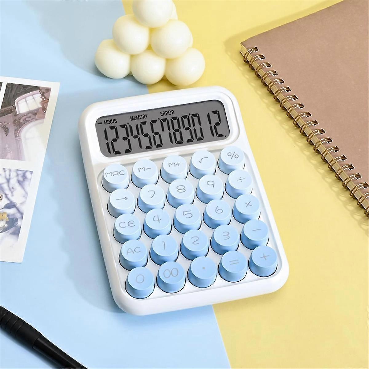 Desktop Mechanical Calculator, Cute Big Buttons Calculators,Blue
