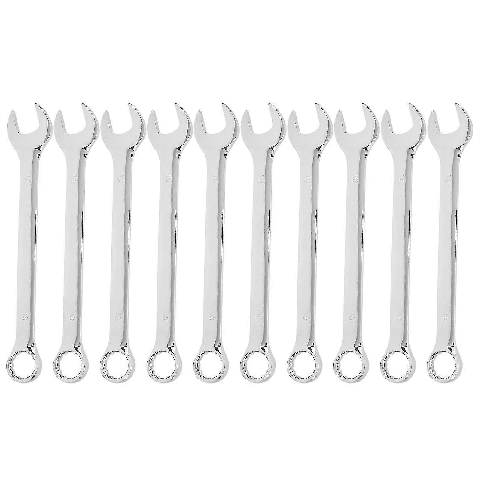 10 STKS 18 mm openingssleutel chroomvanadiumstaal dubbele kopsleutel handratelsleutel