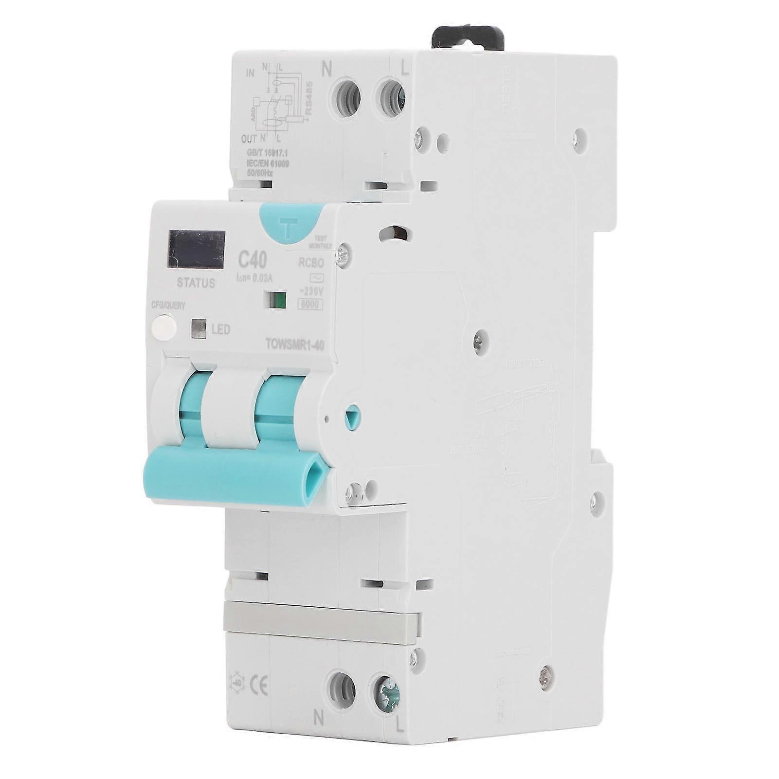 WiFi Smart Circuit Breaker Fernbedienung LED-Anzeige Intelligenter Leistungsschalter 145-295V