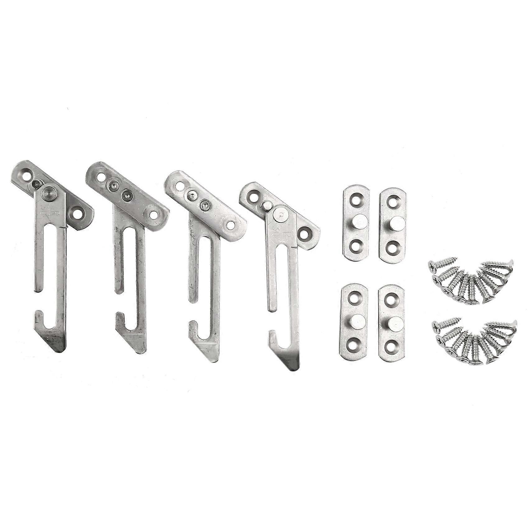 4 Pack Window Restrictor Locks Window Restrictor Hook Stainless Steel Child Lock Restrictor with Scr