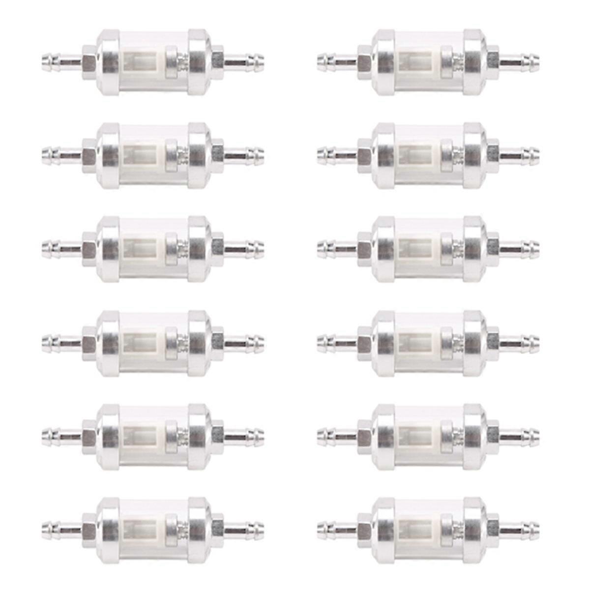 Universal Chrome Glass Fuel Petrol crude oil engine Inline Filter