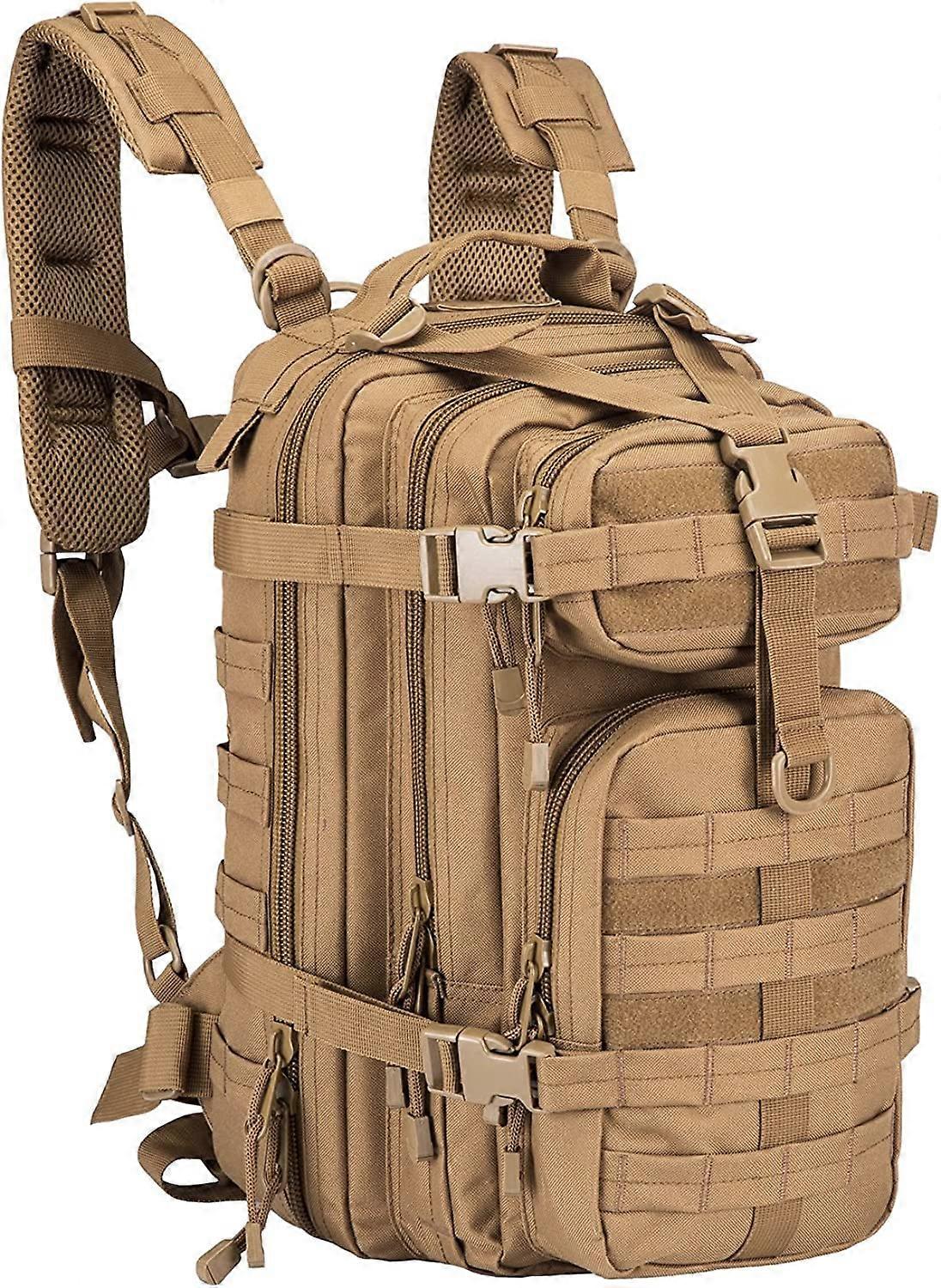 Small Military Tactical Backpack 30L for Outdoor Emergency Use, Water-Resistant with Multiple Compartments and MOLLE System
