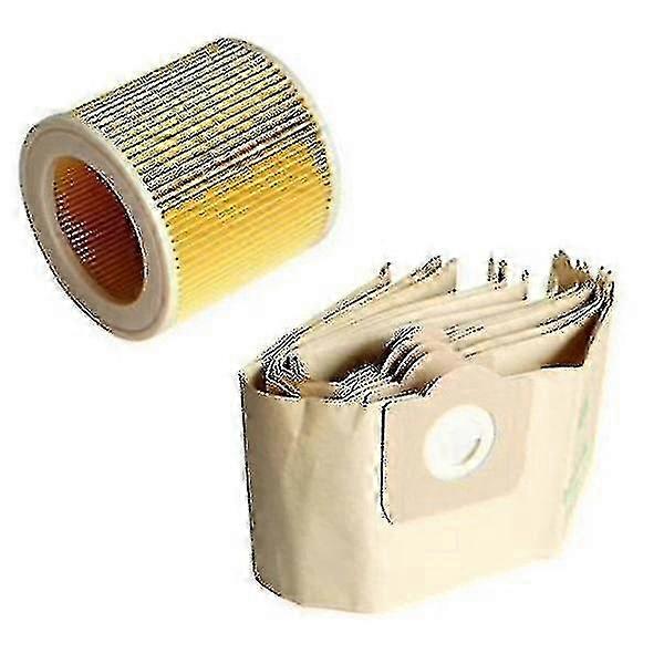 ケルヒャー WD3 バキューム: 5x ダストバッグ & 1x フィルター [DB]