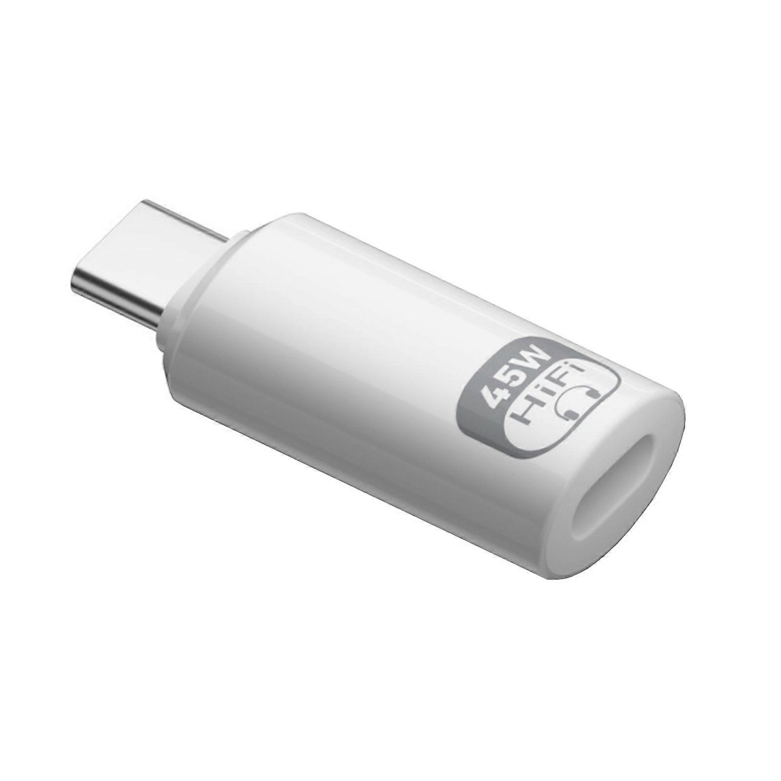 USB C Male To Lightnings Female Converters Type C Adapter Support PD45W Fast Charging and Music Call Functionality White
